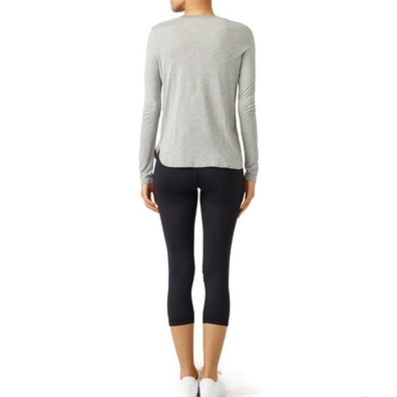 ALALA Palm Shadow Print Blocked Crop Active Workout Leggings - Picture 10 of 16